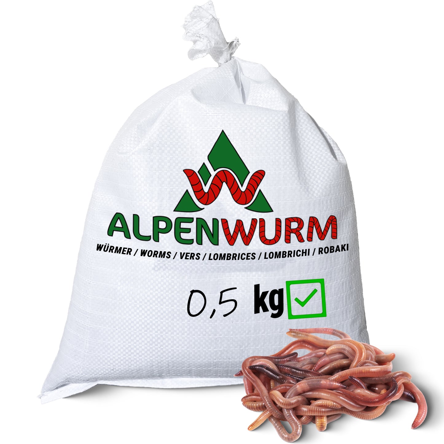 0,5 kg de vers de votre choix