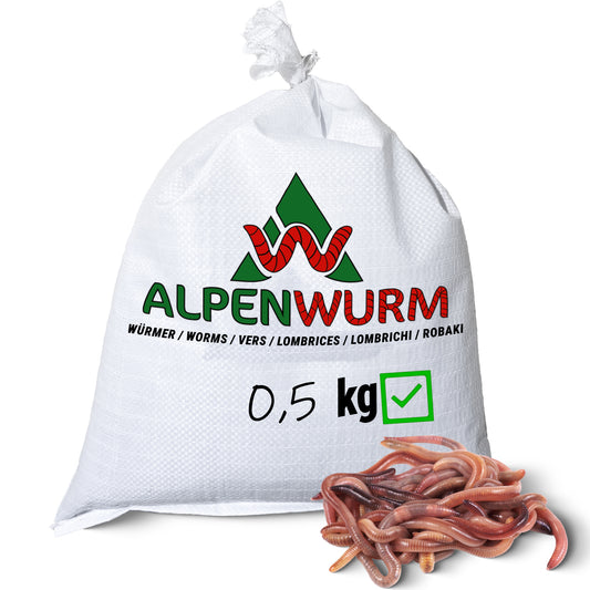 0,5 kg de vers de votre choix