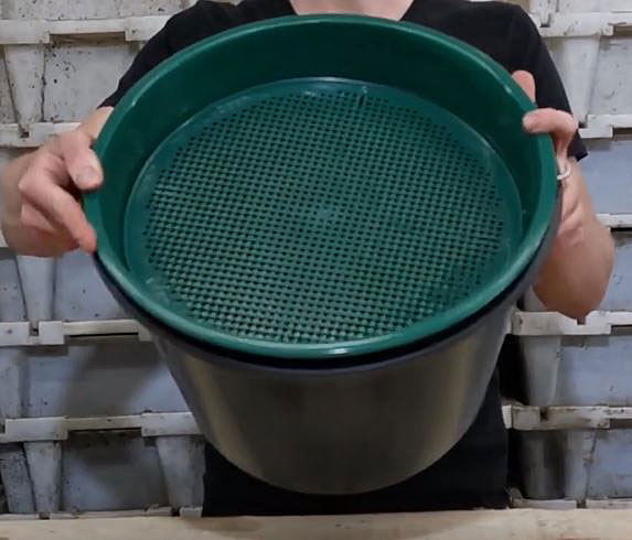 Worm sieve / compost sieve / soil sieve - 4mm &amp; 6mm sieve size - Ø38cm 