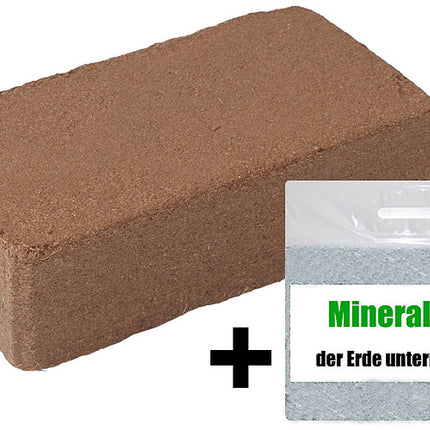 Bloc de noix de coco + additif minéral - substrat pour l'élevage de vers